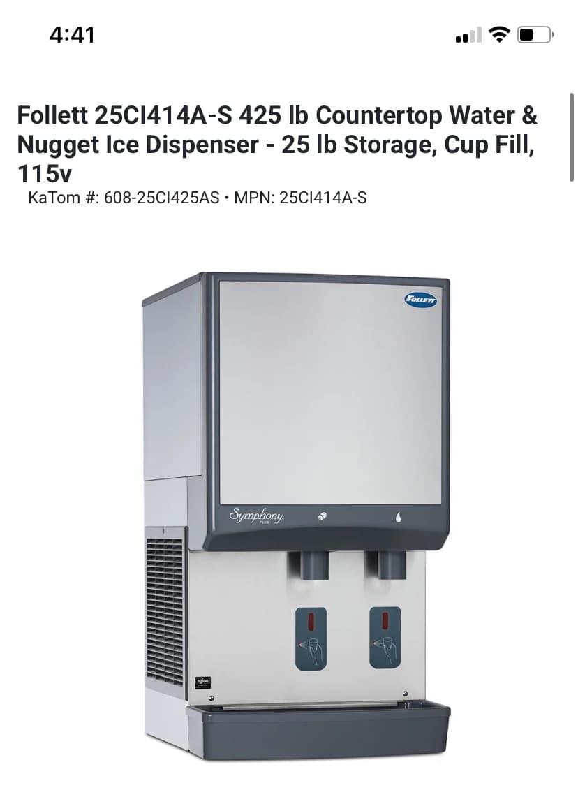 Follet Symphony Ice and Water Dispenser